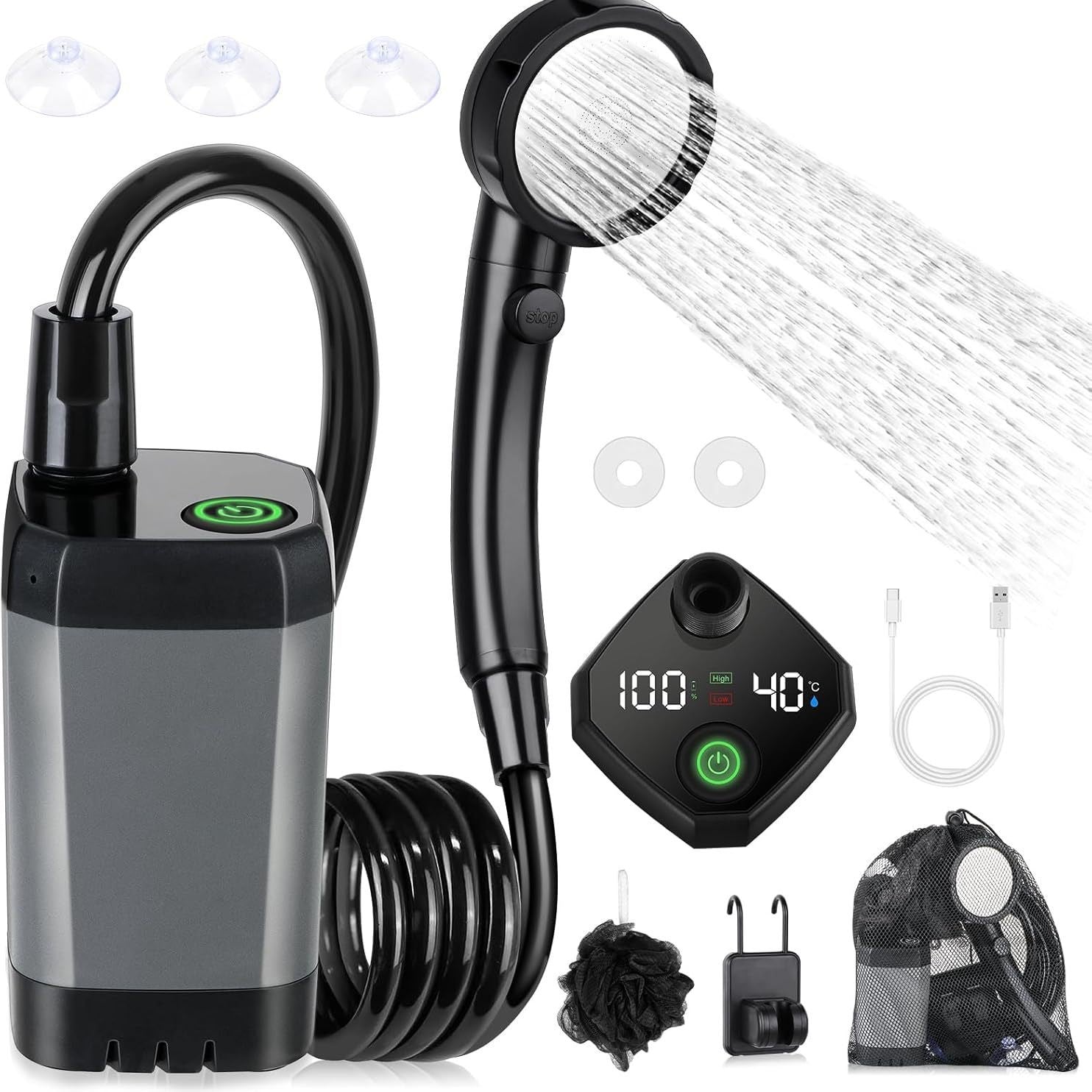 Outdoor shower, a simple bathing device for camping, construction sites, dormitories, and home use 511