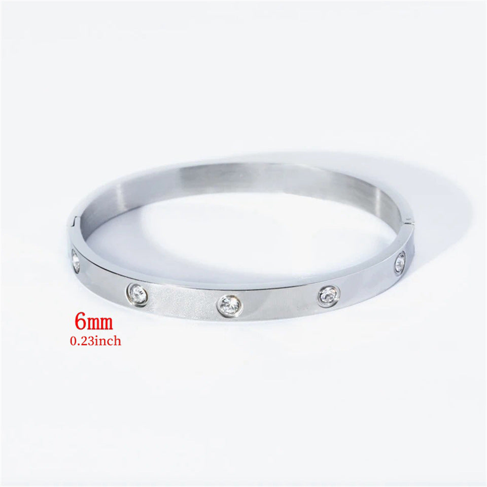 Fashionable zircon inlaid diamond bracelet set 287