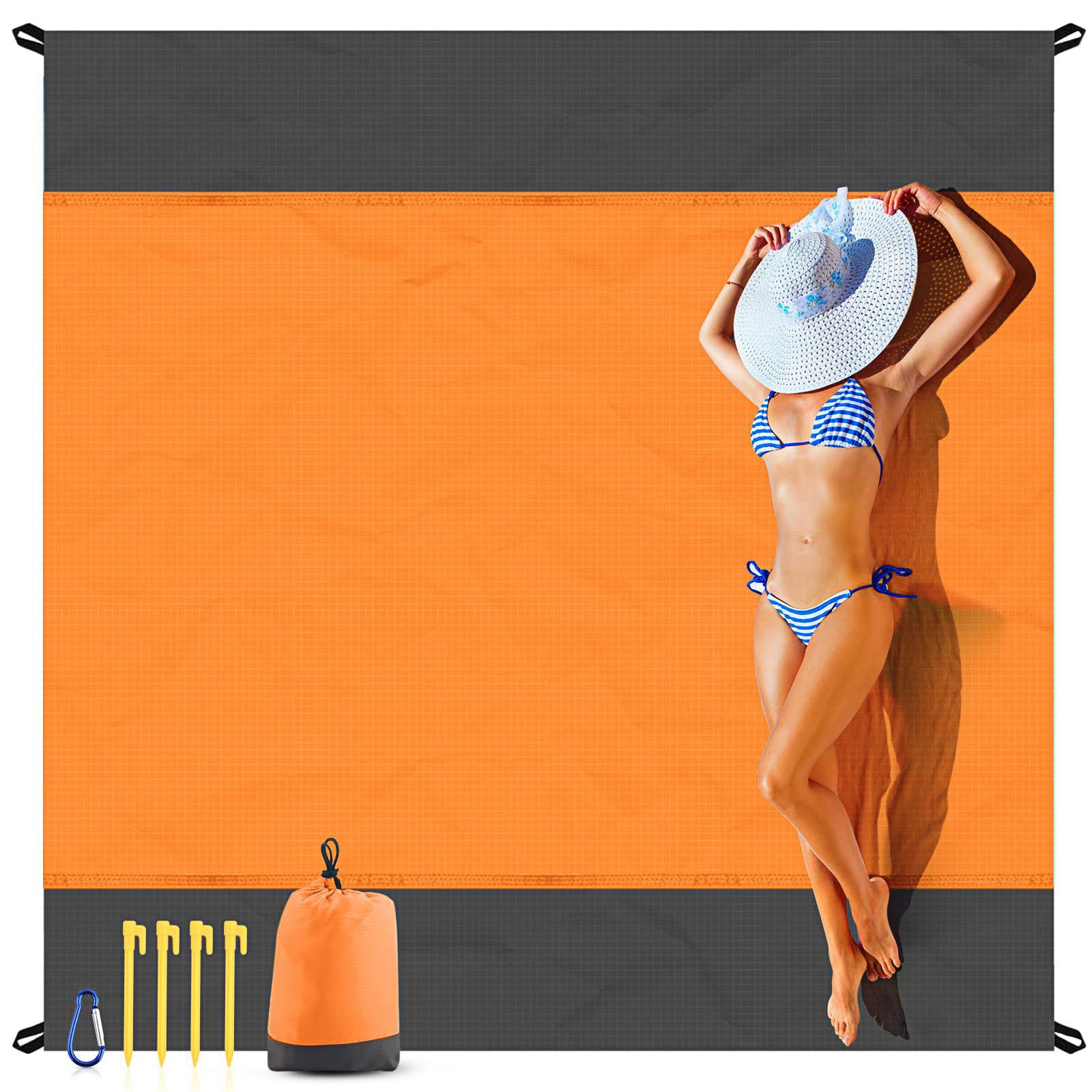 Folding portable beach mat for outdoor camping use 127