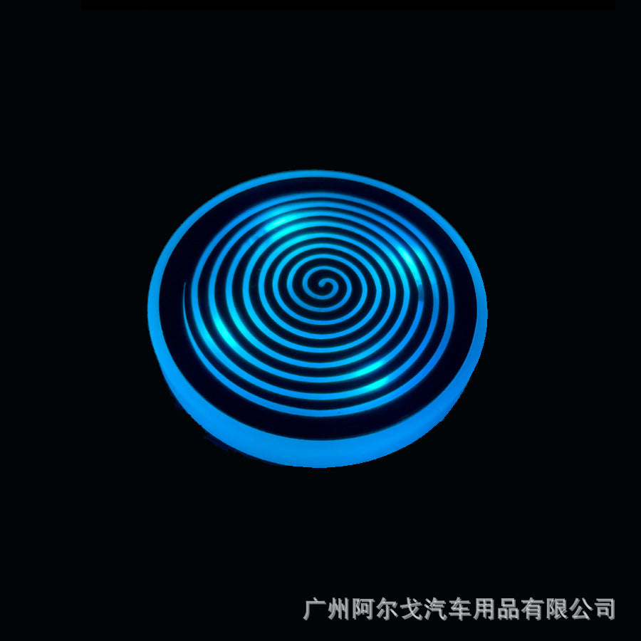 Car luminous coasters with single CE certification, popular car charging cup lights 558