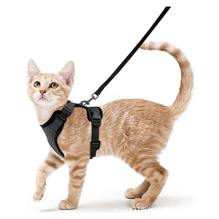 Pet supplies, breathable chest straps for cats, reflective anti slip, cat walking rope 257