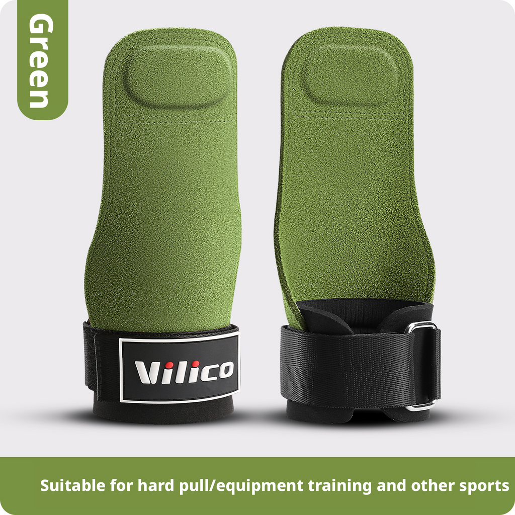 Sports, fitness, anti slip, palm protection, anti cocoon, pull up, male weightlifting, hard pull cowhide, four finger palm protection 407