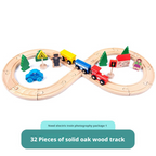 High speed rail wooden track car simulation electric train wooden small train toy package 206