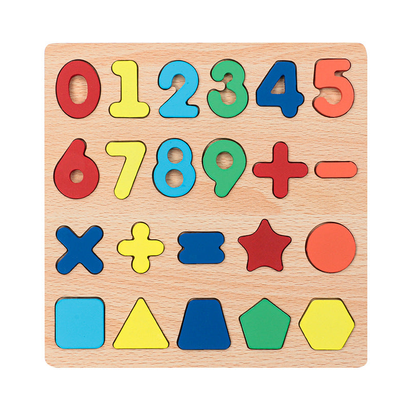 Wooden number letter cognitive children's puzzle early education enlightenment toy 229