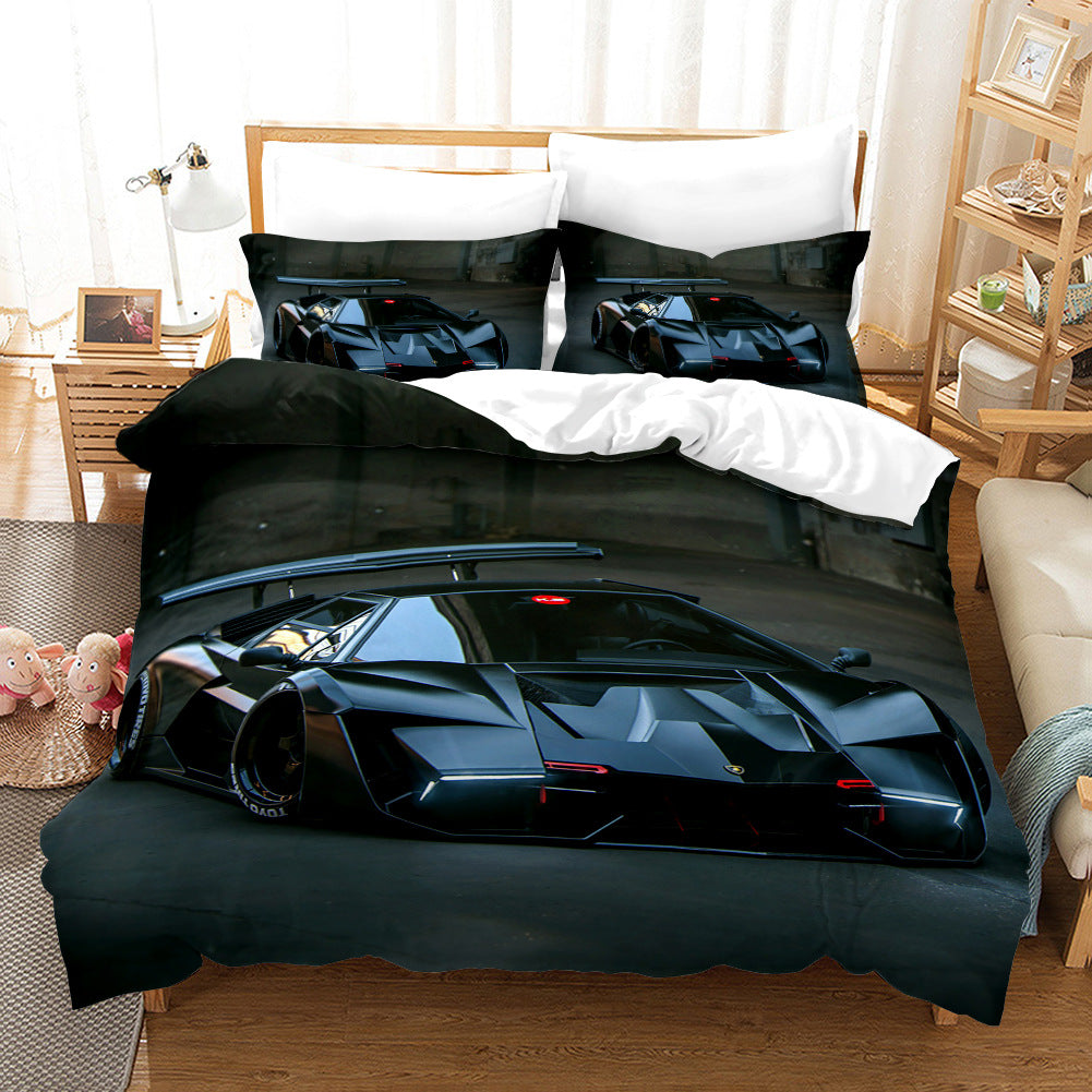 3D Sports Car Cross-Border Home Textiles Three-Piece Bedding Set Four-Piece Bedding Set 242