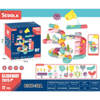 Assembling Track Ball Building Blocks Duckling Rotation Fun Baby Bathroom Water Play Slide Toy 192