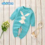 Knitted bunny rompers for boys and girls 072