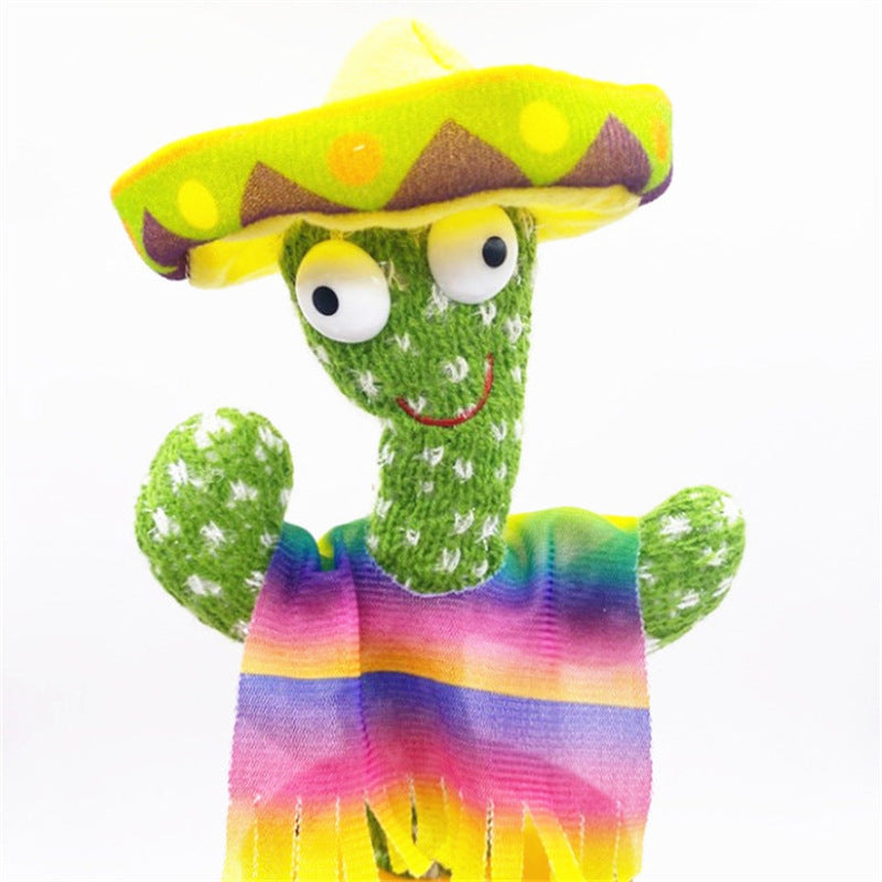 Dancing cactus, sand sculpture, electric plush toy that can twist, learn to speak, sing, and emit light 190