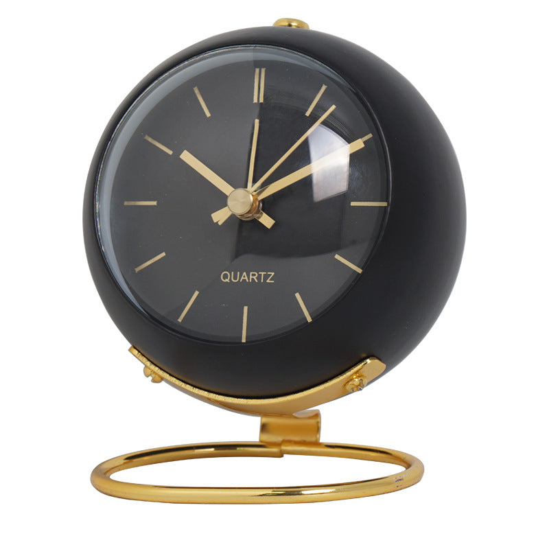 Creative electronic desk clock, minimalist children's alarm clock, new desktop bedside, student silent night light pointer clock 590