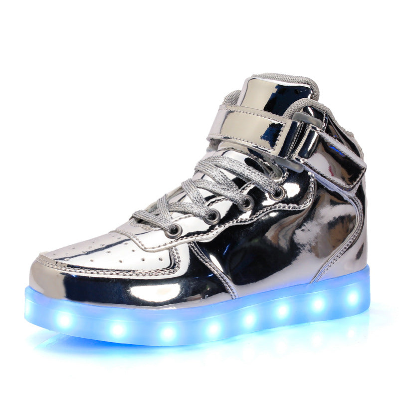 USB Charging LED Light Shoes High-Top 097
