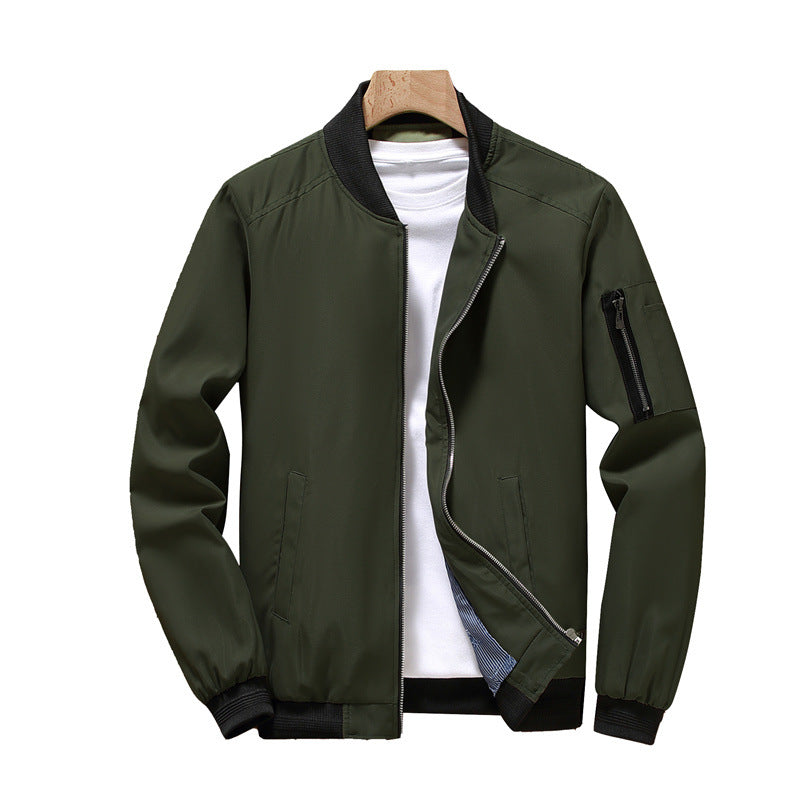 Men's Spring Jacket, Cross-border Men's Outerwear, Youth Men's Stand Collar Casual Jacket, Men's Outerwear 472