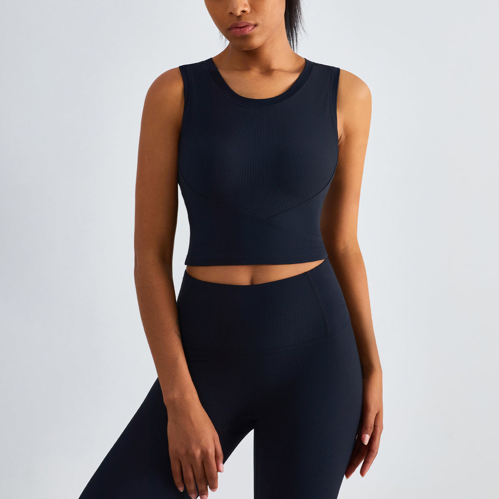 FPS Fixed Cup Sports Vest One-Piece Fitted Slimming Fitness Bra 1506WX