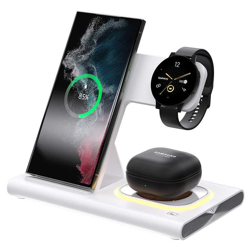 Three in one wireless charger supports fast charging and multifunctional wireless charging 136