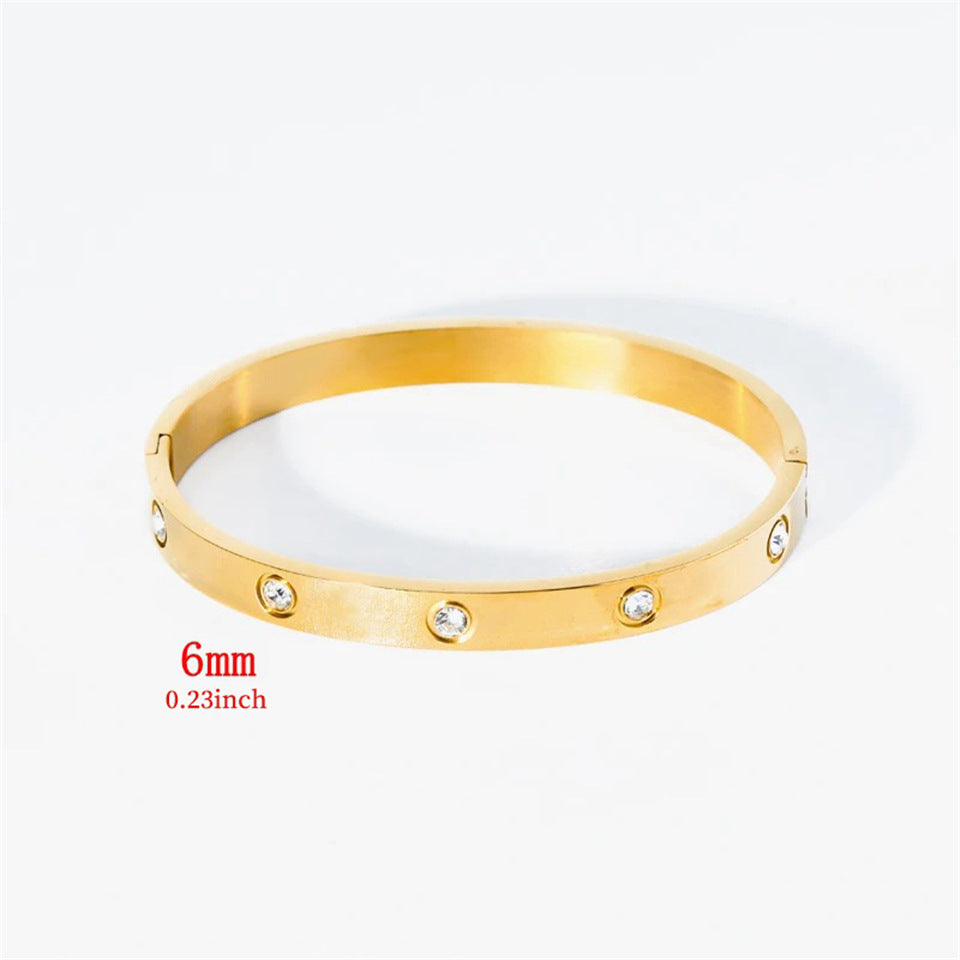 Fashionable zircon inlaid diamond bracelet set 287