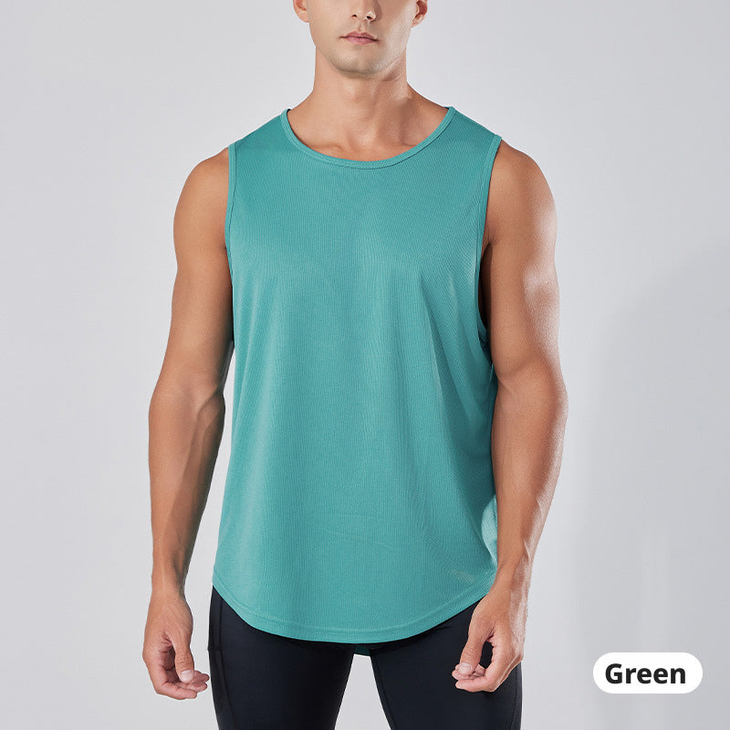 Quick drying vest men's summer plus size fitness vest running top basketball training loose sports vest 438