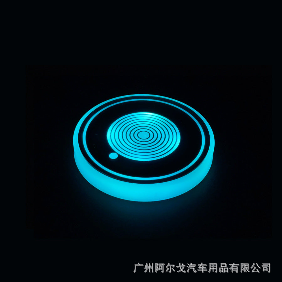 Car luminous coasters with single CE certification, popular car charging cup lights 558