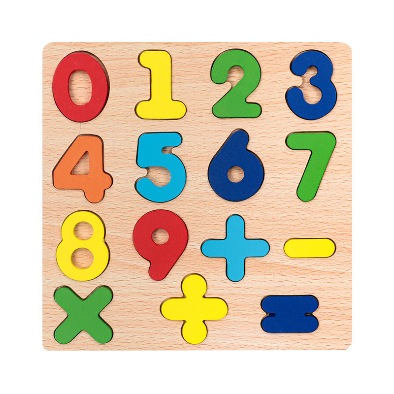 Wooden number letter cognitive children's puzzle early education enlightenment toy 229