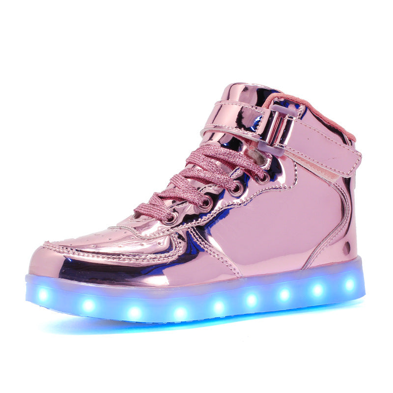 USB Charging LED Light Shoes High-Top 097