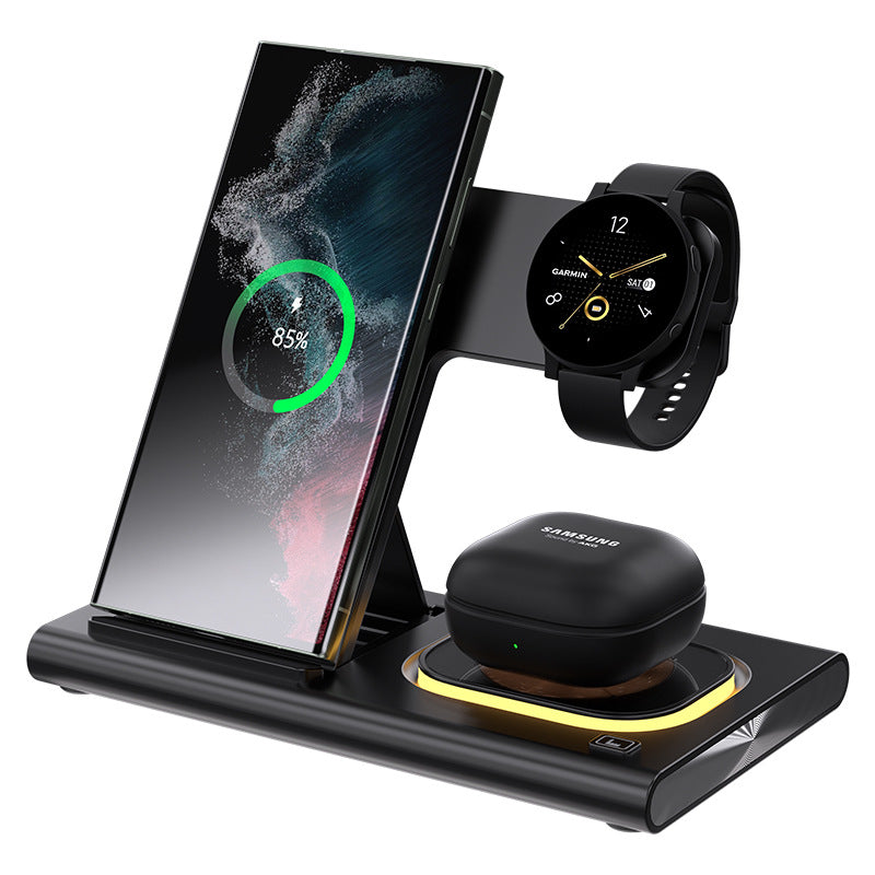 Three in one wireless charger supports fast charging and multifunctional wireless charging 136