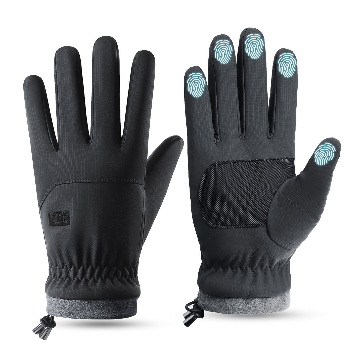 Men's winter warm gloves, fleece-lined, thickened, touchscreen gloves, non-slip warm gloves 526