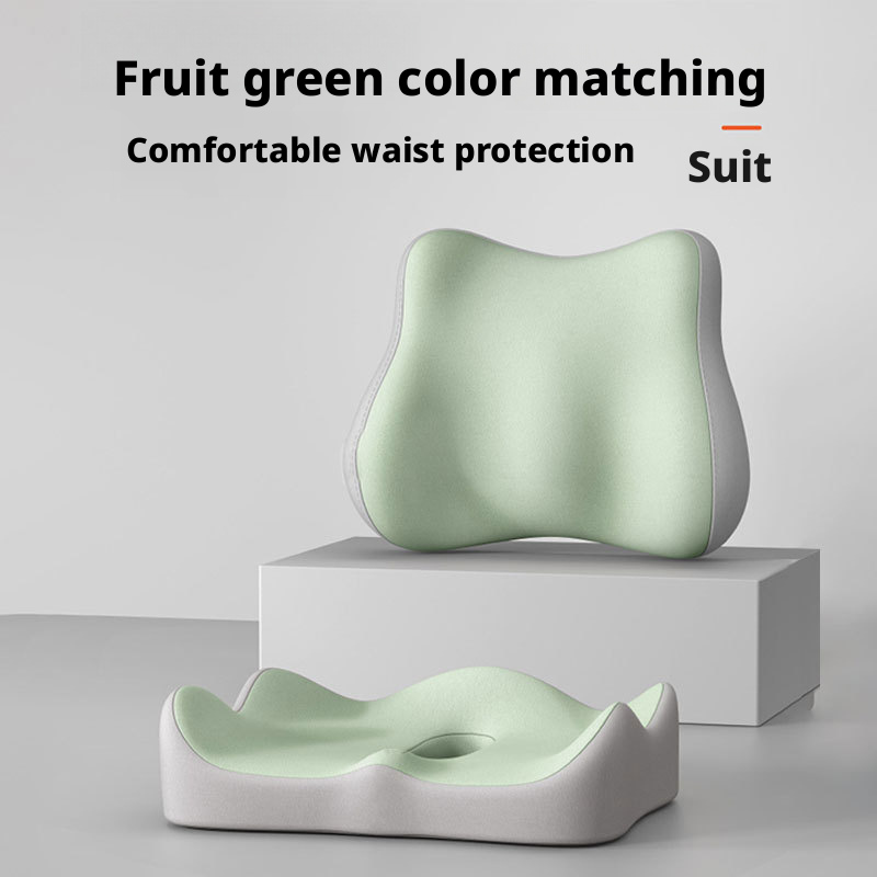 Memory cotton office chair cushion with lumbar support cushion, chair cushion with beautiful buttocks cushion 450