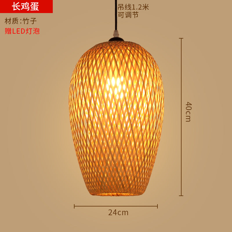 Bamboo woven lanterns and pendant lights, new Chinese style, bamboo art lights for restaurants and shops, commercial use 599