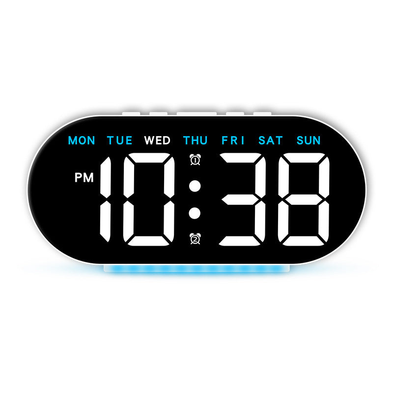 Hot selling multifunctional clock, simple large screen LED electronic clock, ambient light, bedside alarm clock 588