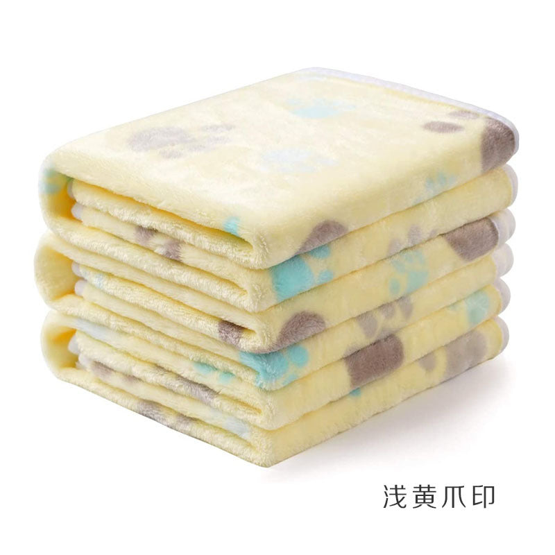 Pet blanket flannel coral fleece dog cat paw pad 308