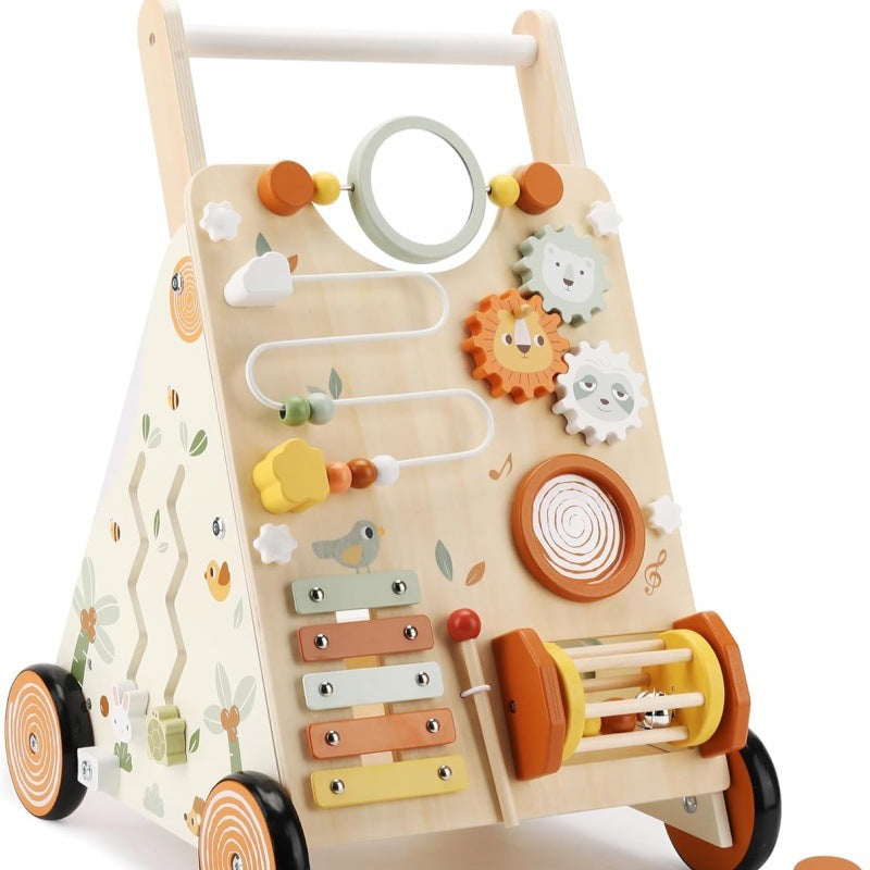 Learn walking toys with wheels and wooden baby strollers 6-12 months old 205