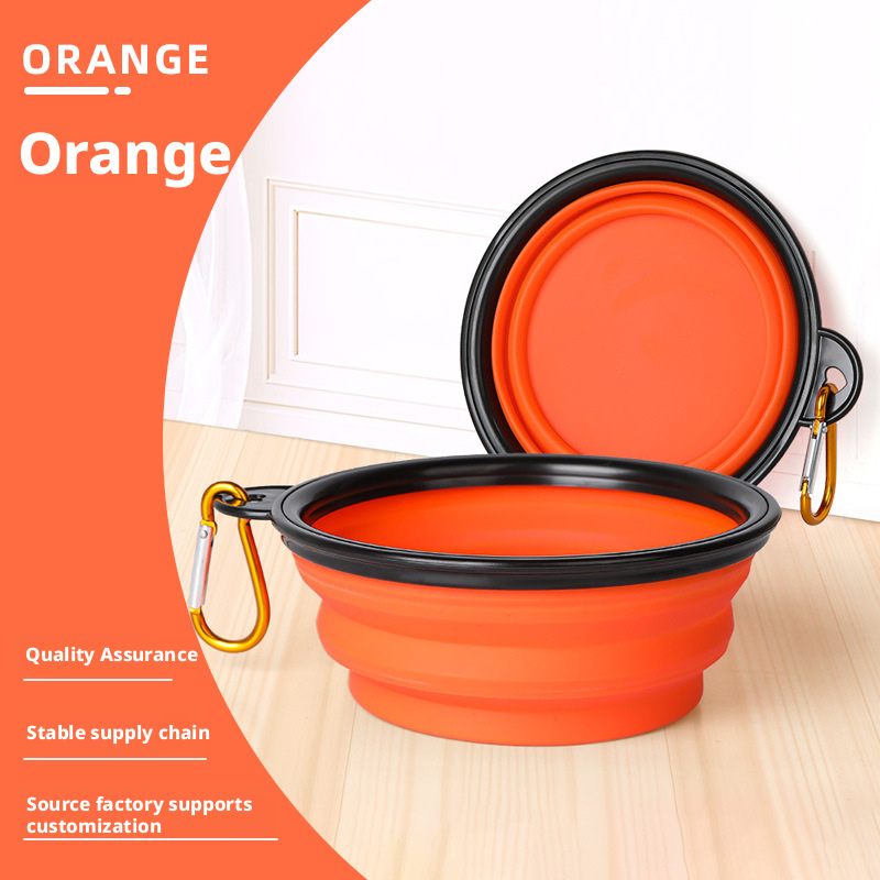 Pet Folding Bowl Pet Bowl TPE Travel Outdoor Drinking Water Portable Dog Bowl Telescopic Bowl 343