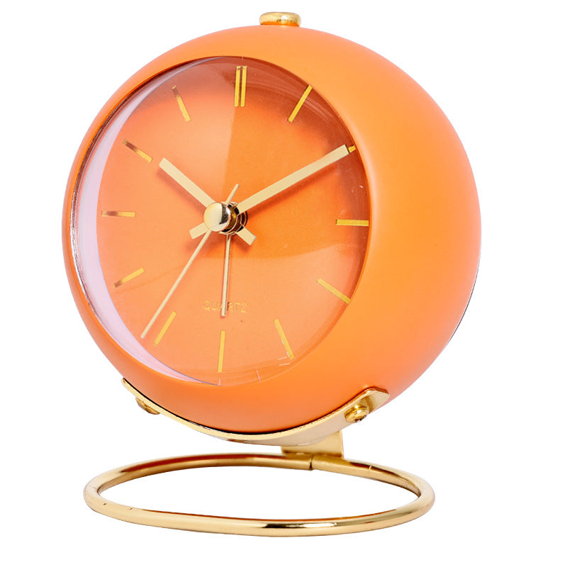 Creative electronic desk clock, minimalist children's alarm clock, new desktop bedside, student silent night light pointer clock 590