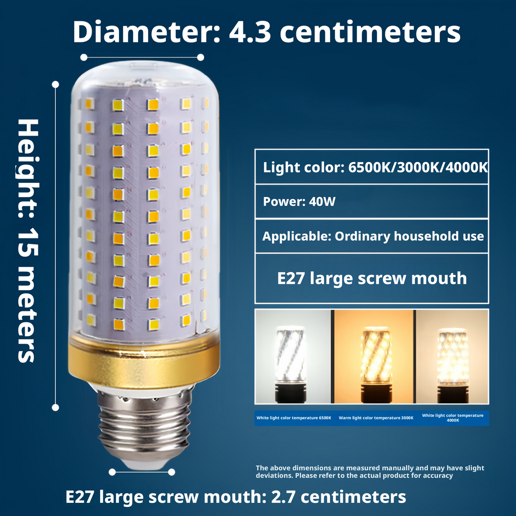 LED bulb screw energy-saving corn lamp super bright household E27E14 crystal pendant light 549
