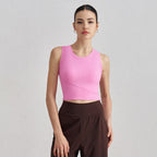 FPS Fixed Cup Sports Vest One-Piece Fitted Slimming Fitness Bra 1506WX