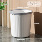 Plastic household kitchen bedroom toilet simple large size lidless pressure ring trash can 019
