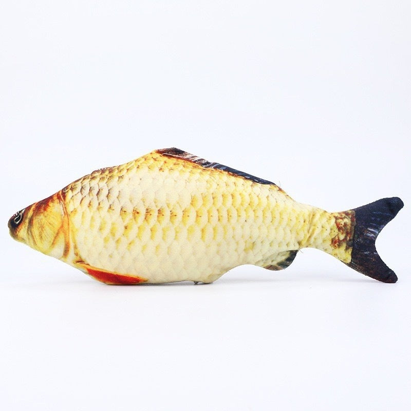 Simulated mint fish cat toy, self fun, scratch resistant, bite resistant, linen fish 334