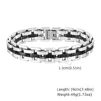 Minimalist men's wide face stainless steel strap gold bracelet 250