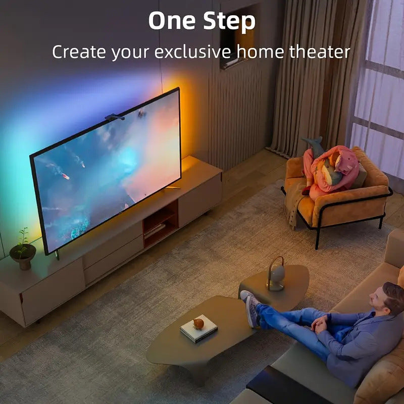 Smart ambient light strip for TV and TV screen capture, synchronized with the TV screen, RGB color LED ambient light 554