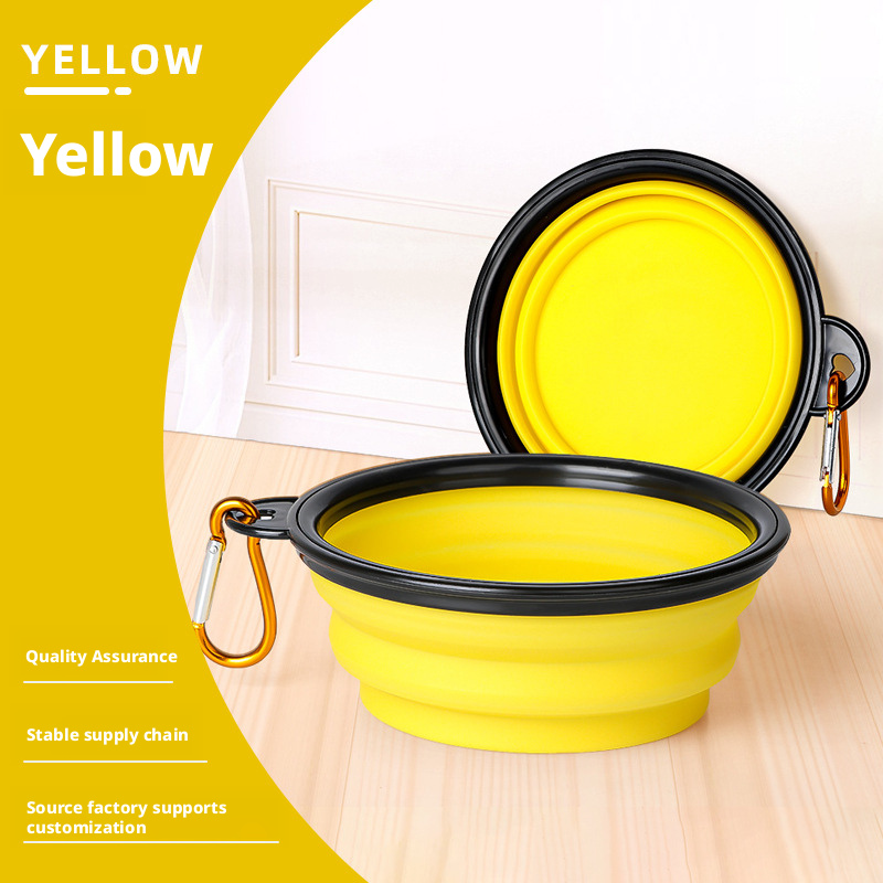 Pet Folding Bowl Pet Bowl TPE Travel Outdoor Drinking Water Portable Dog Bowl Telescopic Bowl 343