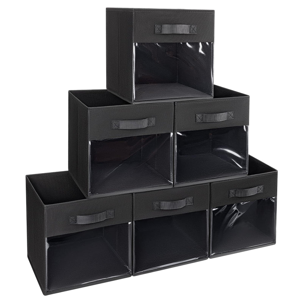 Foldable fabric storage box with handle, wardrobe drawer-style, square, lidless fabric storage box for clothes and miscellaneous items 613