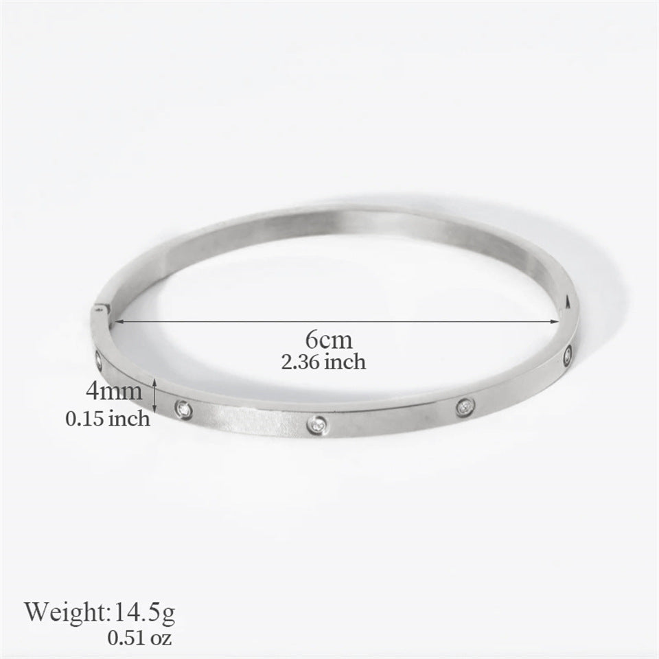 Fashionable zircon inlaid diamond bracelet set 287