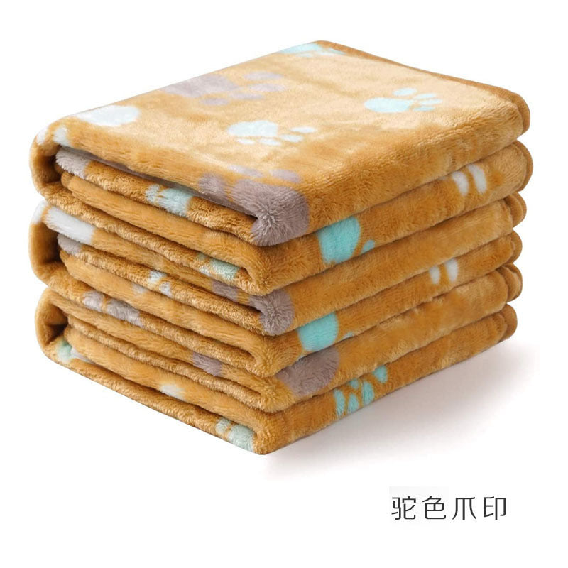 Pet blanket flannel coral fleece dog cat paw pad 308
