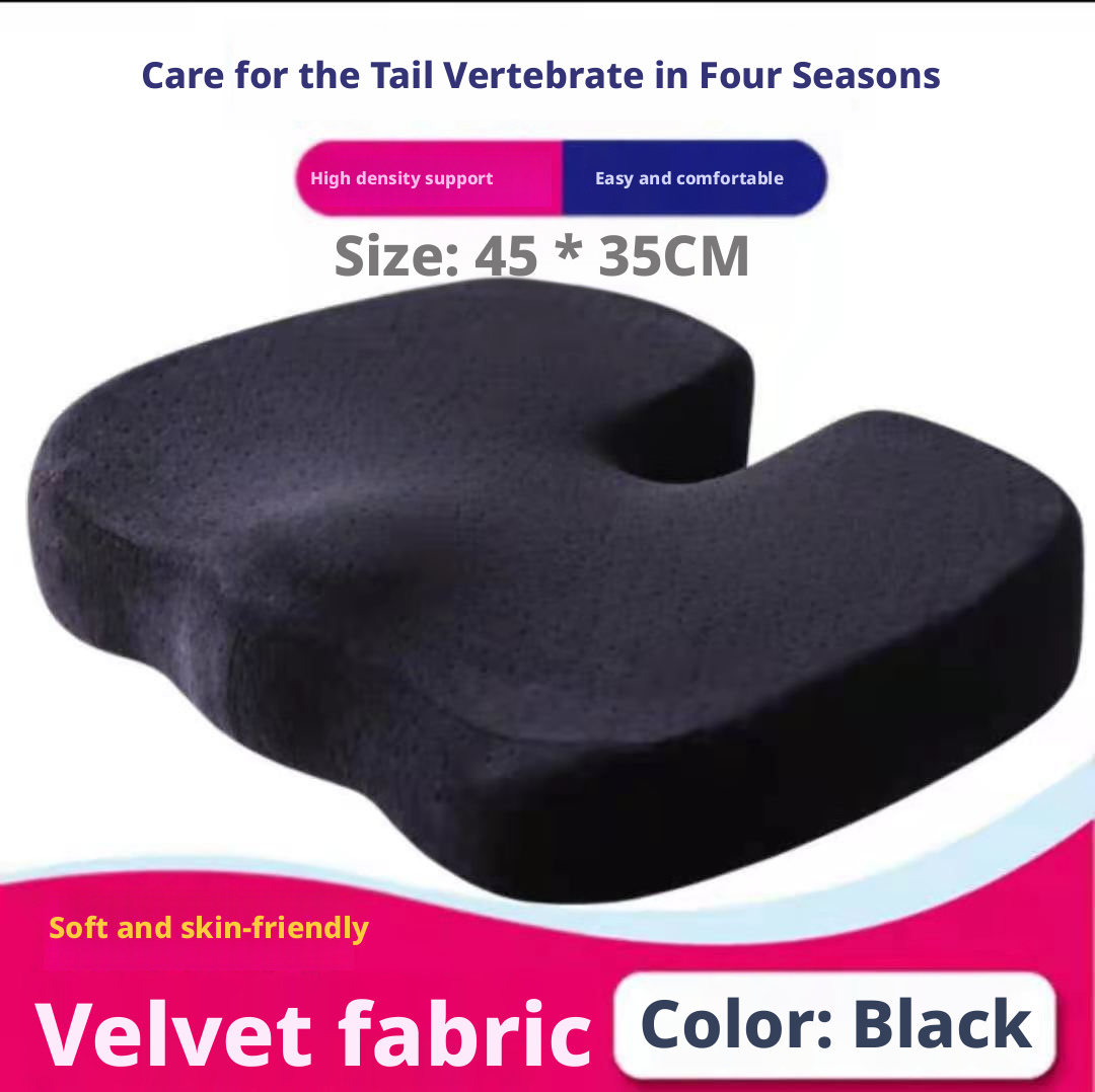 Slow rebound memory foam U-shaped seat cushion for office, car, and maternity use 448