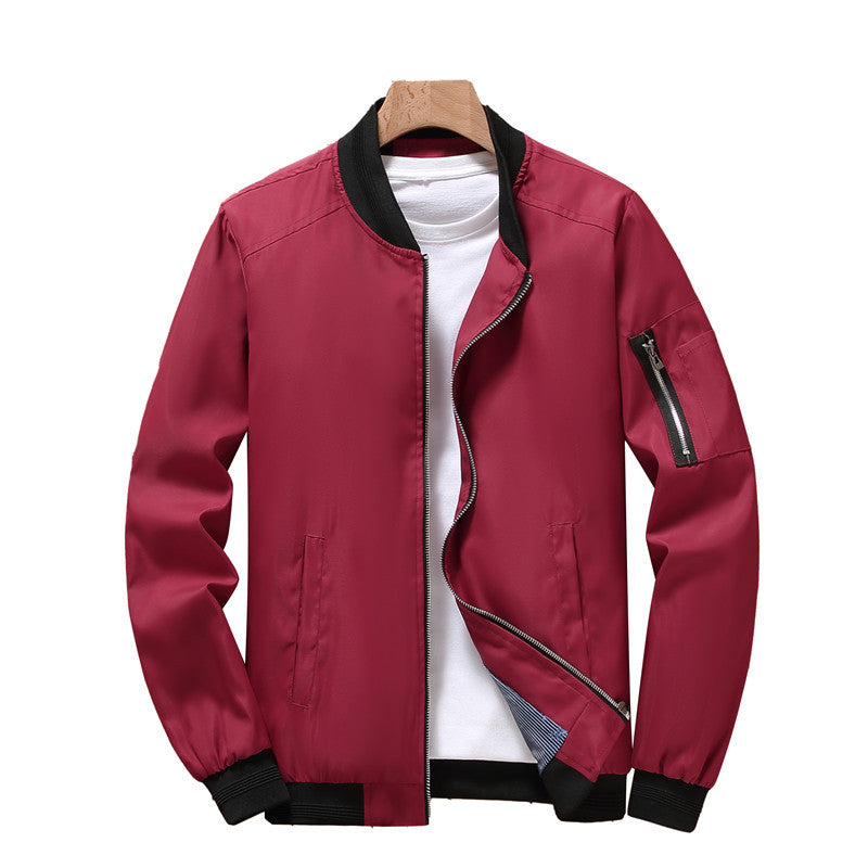 Men's Spring Jacket, Cross-border Men's Outerwear, Youth Men's Stand Collar Casual Jacket, Men's Outerwear 472