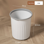 Plastic household kitchen bedroom toilet simple large size lidless pressure ring trash can 019