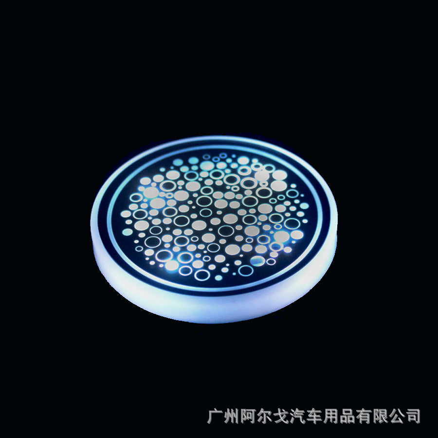 Car luminous coasters with single CE certification, popular car charging cup lights 558