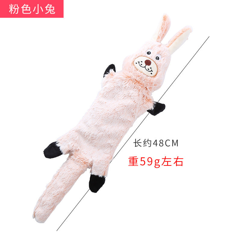 Leather shell animal plush toy interactive chew resistant dog toy 319