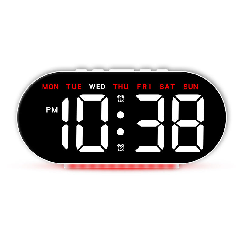 Hot selling multifunctional clock, simple large screen LED electronic clock, ambient light, bedside alarm clock 588