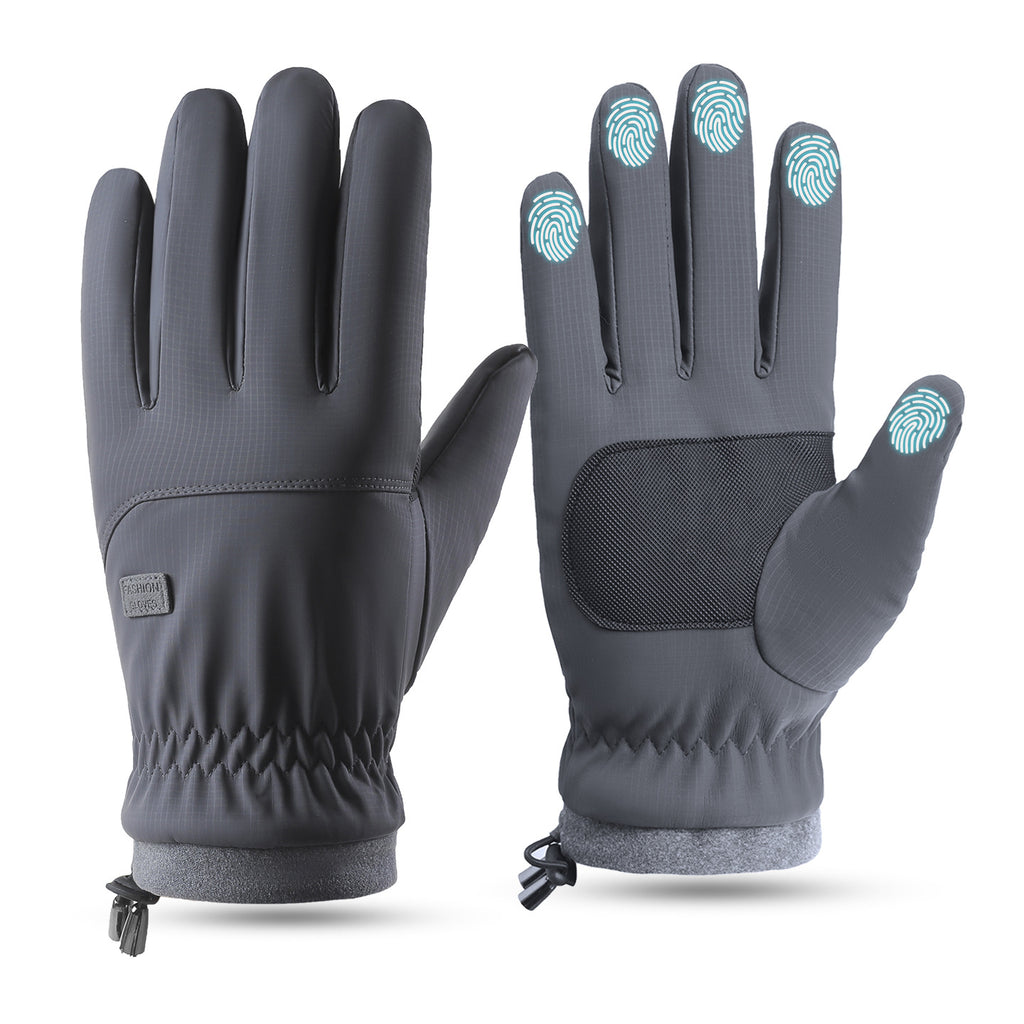 Men's winter warm gloves, fleece-lined, thickened, touchscreen gloves, non-slip warm gloves 526