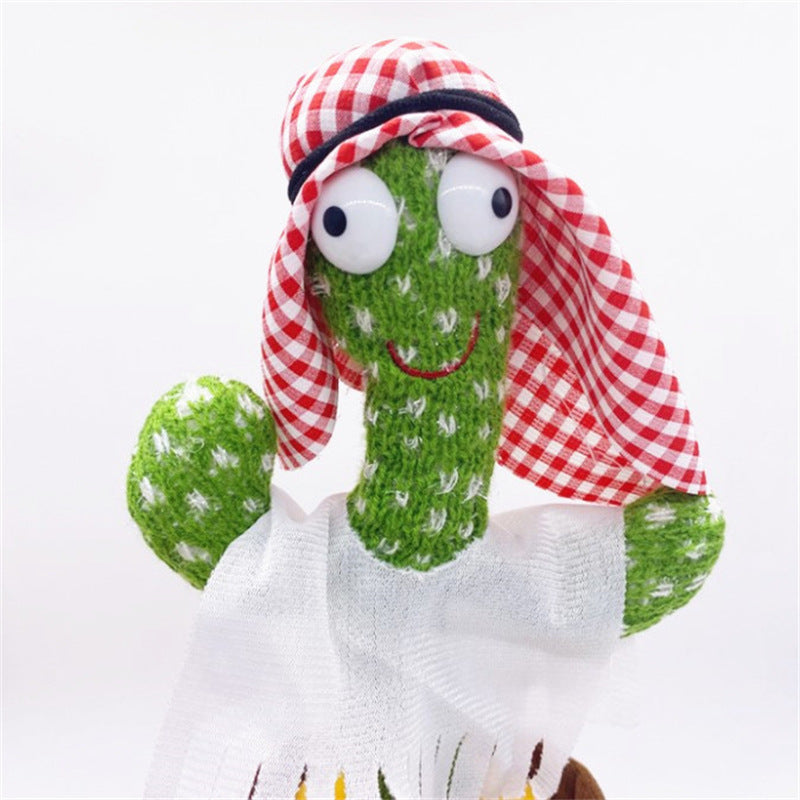 Dancing cactus, sand sculpture, electric plush toy that can twist, learn to speak, sing, and emit light 190