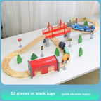 High speed rail wooden track car simulation electric train wooden small train toy package 206